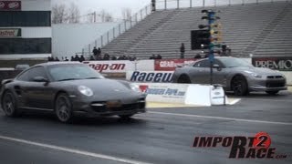 Porsche vs Nissan GT-R  Rolling Start