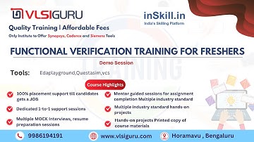 Functional verification training demo session