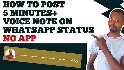 record and post up to 5 minutes voice note on your whatsapp status