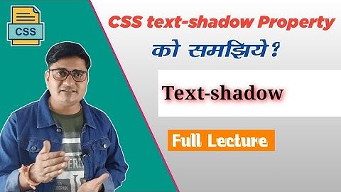 How to shadow text in CSS | CSS text-shadow property | CSS Text Shadow