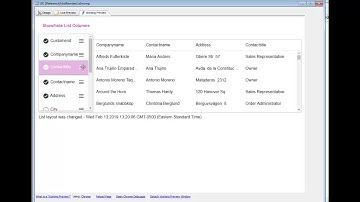 Setting the Order and Visibility of Columns in a List Layout