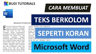 Cara Membuat Teks Berkolom seperti Koran di Microsoft Word | Tutorial Word screenshot 4