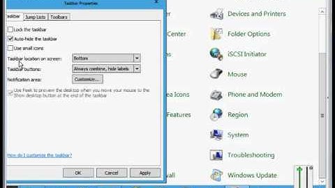How to auto hide the taskbar in Windows Server 2012