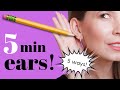 HOW to DRAW REALISTIC EARS with Pencil in 5 MINUTES! (#DrawingFacialFeatures​​​ with Karen Campbell)