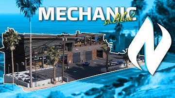 MECHANIC + ROOFTOP CAFE [FiveM MLO - GTA V Interior]