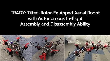 TRADY: Tilted-Rotor-Equipped Aerial Robot With Autonomous In-flight Assembly and Disassembly Ability