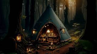 Forest Fantasy Tent Ambience/Relaxing Night Sounds by Moonlight Cabin Ambience 545 views 1 month ago 1 hour