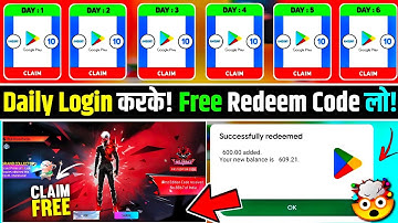 FREE REDEEN CODE (DAILY LOGIN करके!) | FREE REDEEM CODE APP | GOOGLE PLAY REDEEM CODE | REDEEM CODE