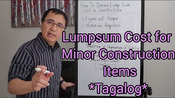 Lumpsum Cost for Minor Items - Tagalog