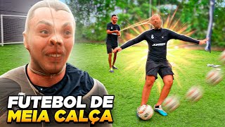 CHUTES COM A CABEÇA AMARRADA 🤣 *futebol de meia calça*