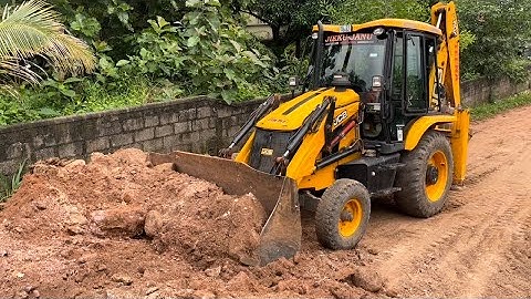 Jcb 3dx transporting soil to fill pit #jcbdozer #jcb  #jcb3dx #jcbstunt #jcbcartoon #jcbtractor