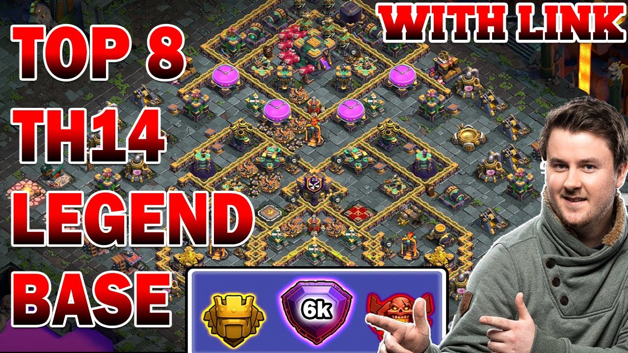 *NEW* TOP 8 TH14 LEGEND BASE WITH LINK 2022 | LEGEND BASE LINK TH14 | TH14 LEGEND BASE LINK 2022