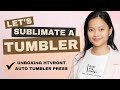 Unboxing htvront auto tumbler press  testing for the first time  sublimation  beginner