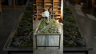Mesmerizing Epoxy River Table Build 🌿 Resin Poured Over a Miniature Forest #shorts