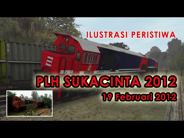 TRAIN CRASH SUKACINTA INDONSIA 2012 😱😱😱 CRASH BETWEEN KA SCT 2A and KA BBR 36-1 | Illustration class=