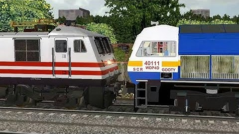 Shatabdi Express Loco Failed Rescue by GY WDP4D in MSTS Open Rails