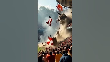 Collapse of part of the stadium roof ⚽🏟️