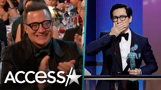 Ke Huy Quan Makes Brendan Fraser Cry w/ Emotional 2023 SAG Awards Speech