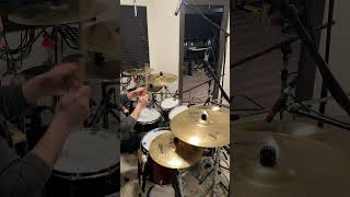 Mic test gone wrong , room sounds pretty good though. #drums #drummer