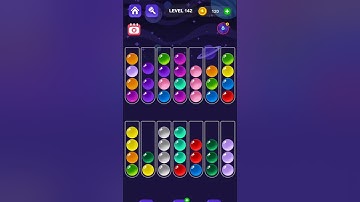 Ball Sort Master Game Level - 142 Without Boosters | Puzzle Games #entertainment #puzzle #games