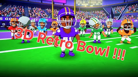 3D Retro Bowl! - Super Tiny Football Gameplay