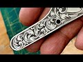 Hand Engraved Lefever Shotgun Side Plate (Part B)