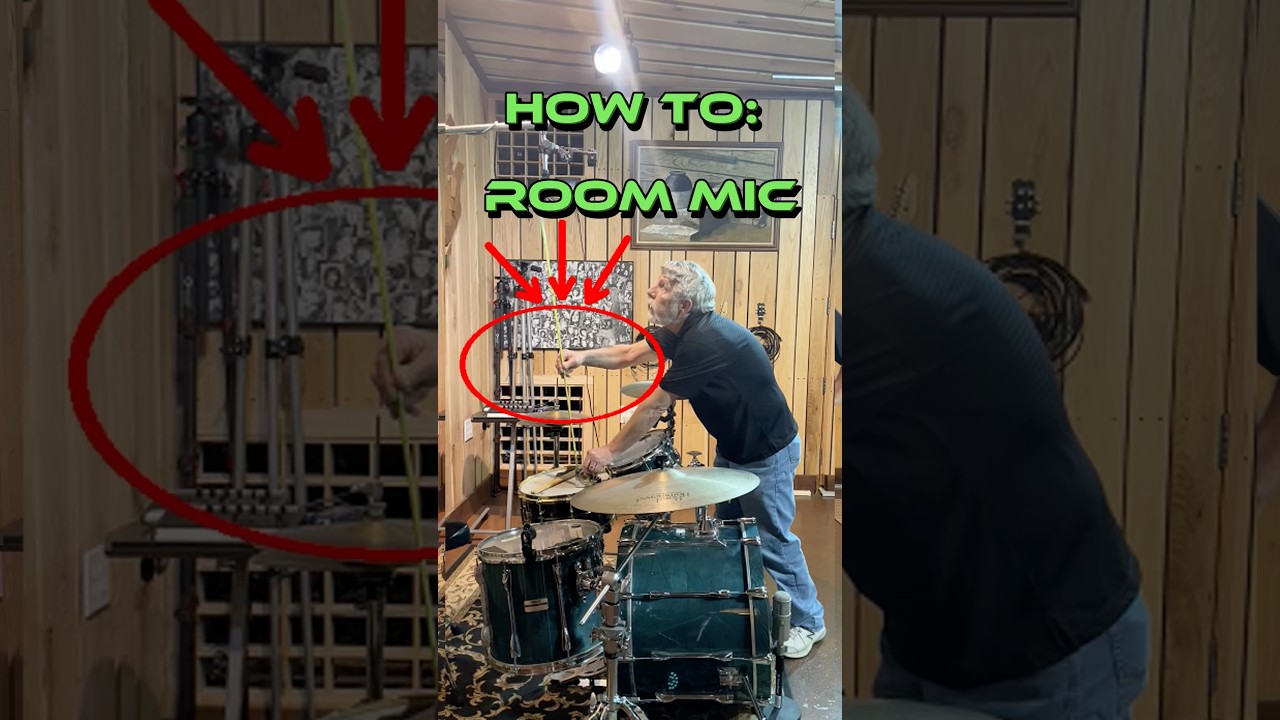 How to set up room mics for pro studio sound! Mic placement tips for full, natural audio recording!