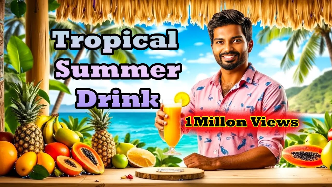 Making Fresh Tropical Juice in Fruit Paradise 🍹 | A Peaceful Morning on a Fruit Island