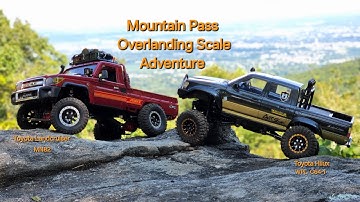 Toyota Hilux Wpl C64-1 and Toyota Landcruiser Lc79 MN82 Mountain pass overlanding scale adventure!
