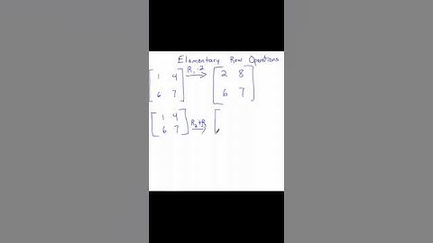 Elementary Row Operations #maths #mathematics #matrices