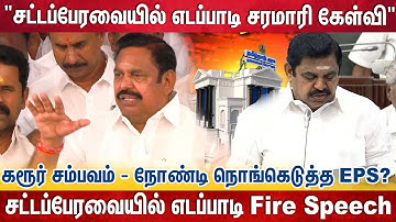 கரூர் சம்பவம் - சட்டப்பேரவையில் அணல் பறக்க பேசிய எடப்பாடி! | Edappadi K Palanisamy | MK Stalin | TVk