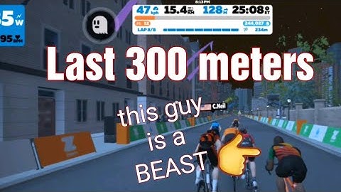 my zwift race Cat. D Last 300m
