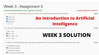 NPTEL 2022: An Introduction to Artificial Intelligence Week 3 Quiz Answers Assignment 3 Solutions