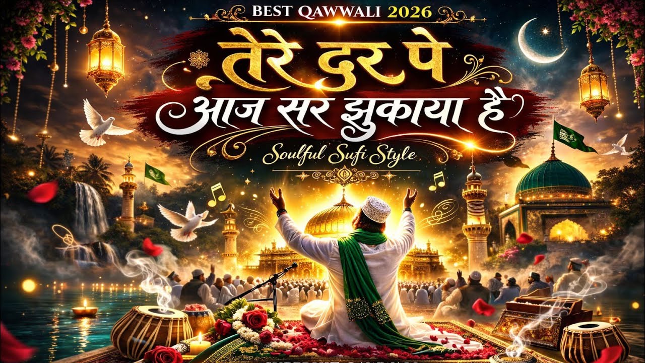 **Tere Dar Pe Aaj Sar Jhukaya Hai | Soulful Sufi Qawwali 2026 ✨🕌 | Best Qawwali 2026 🎶**
