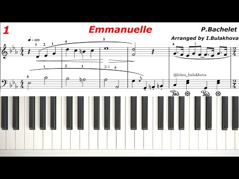 EMMANUELLE music from the Film Piano Эммануэль Музыка из фильма пианино Ноты Score sheets Bachelet