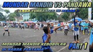 Mondar mandir vs pandawa || turnamen bola kasti prajekan 16 besar || koramil cup