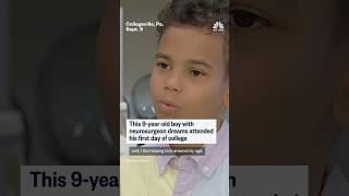 This 9-year-old boy with neurosurgeon dreams attended his first day of college