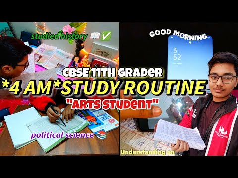 4 AM Study Routine: How I Went From 0% to 100% CBSE Class 11 Humanities student #studyvlog