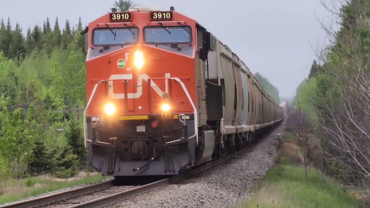 HIGH SPEED Railway Trains on the CN Napadogan Subdivision