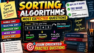Most Expected Questions on Sorting Algorithm | With Concepts + Pyq | Must Solve For IBPS SO IT MAINS News