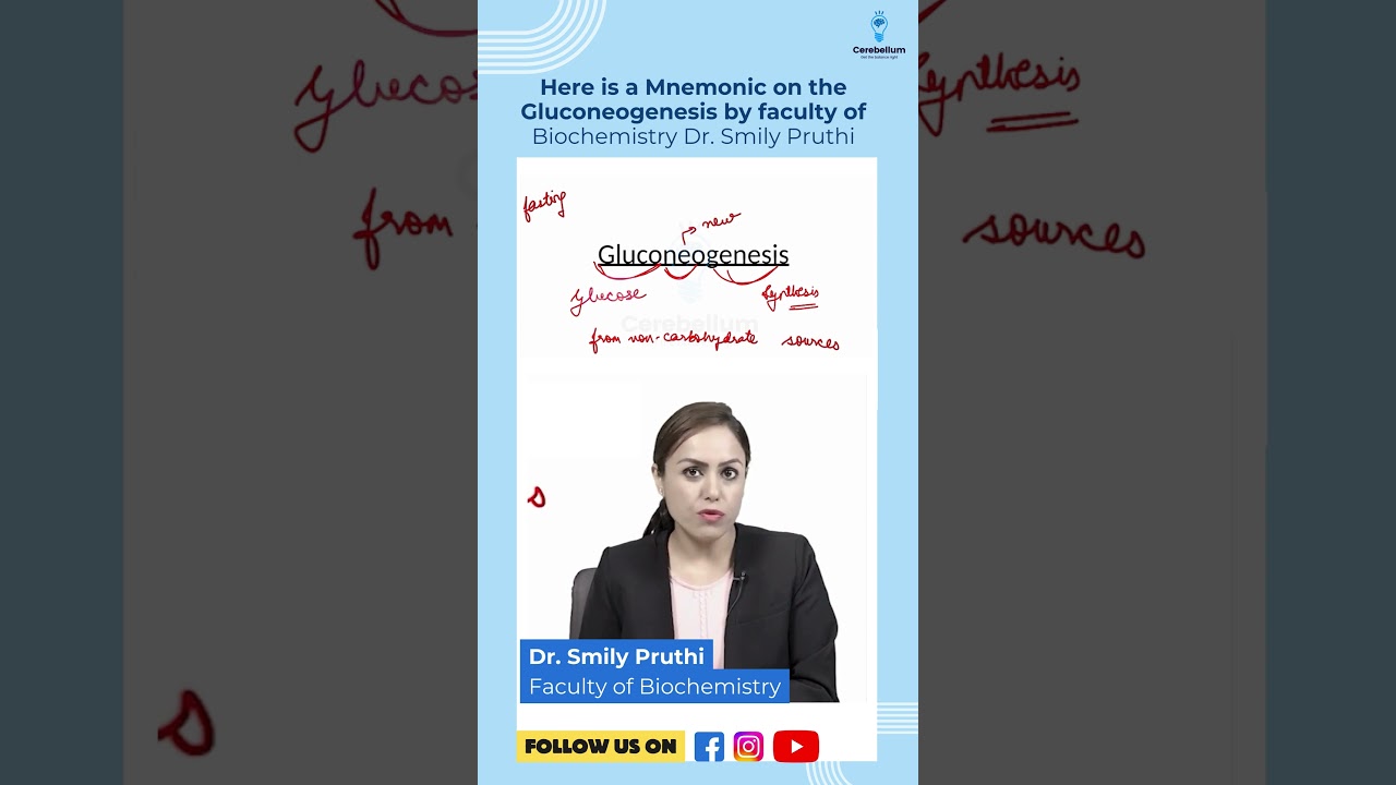 Mnemonic on the Gluconeogenesis by faculty of Biochemistry Dr. Smily Pruthi