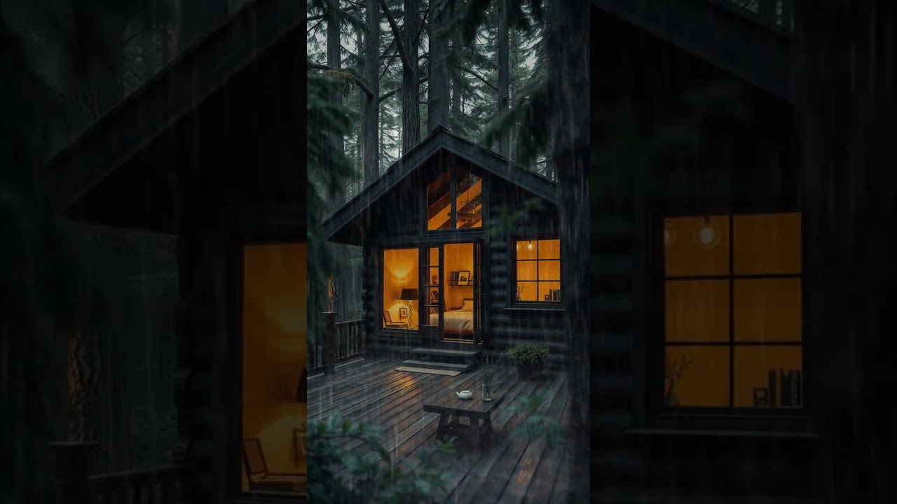 🌧️raining-sound-cosy-forest-cabin 🌲Deep Sleep & Relaxation Ambience