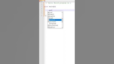 Hello World Program in C || code for beginners #coding #funwithcode #shorts #basiccoding #c