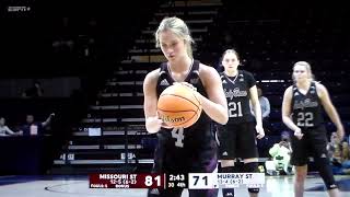 Missouri State's Lacy Stokes fouled, shoots free throws vs. Murray State