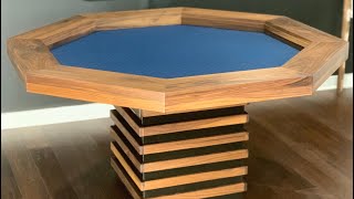 Walnut Poker Table complete build