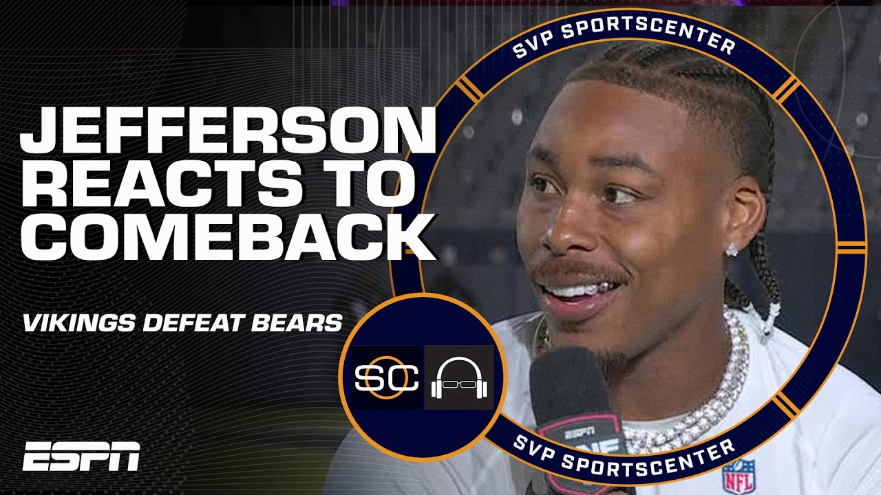 Justin Jefferson on the importance of 'momemtum' in VIkings' comeback win vs. Bears | SC with SVP