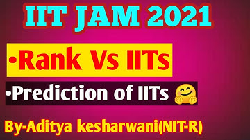 IIT JAM RANK vs IITs | Prediction of IITs with Rank | JAM