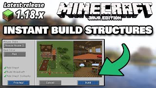 Minecraft 1.18.2 Prefab Mod Instant House Build Structures Fabric 1.18.2
