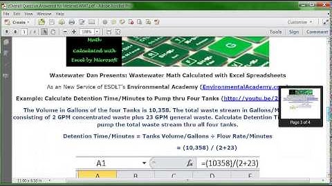 Calculate Time to Pump Metered Wastewater