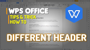 WPS Office Word How To Have Different Headers On Each Page